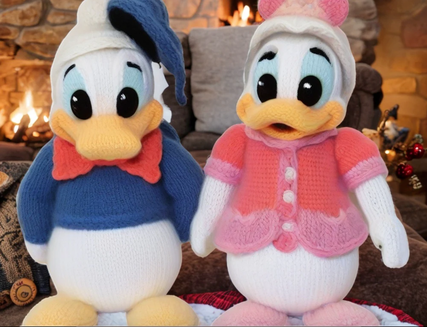 Modèle de tricot Donald et Daisy