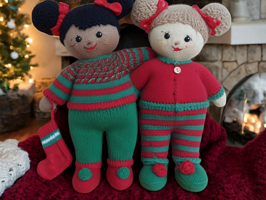 Christmas Dolls Knitting Pattern