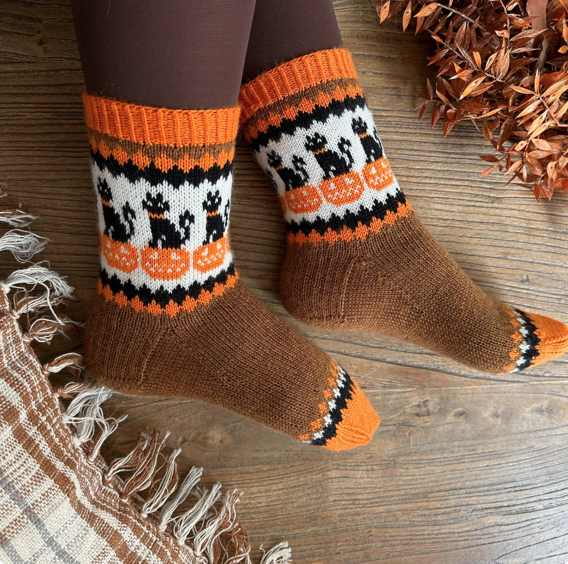 Halloween Socken Strickmuster