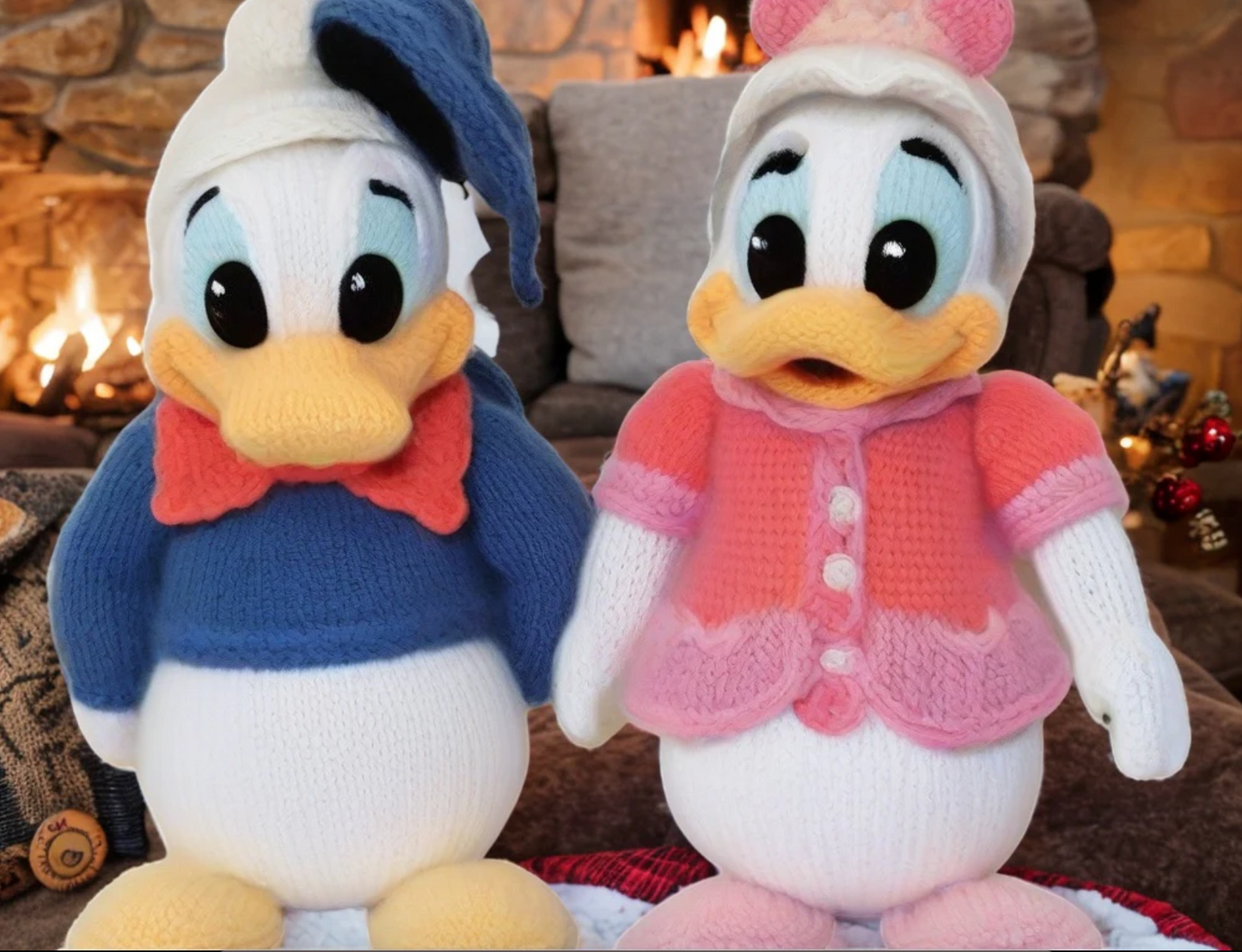 Donald & Daisy Knitting Pattern