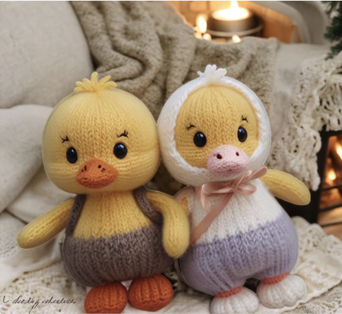 🧶 3-in-1- Kitten, Duck & Teddy